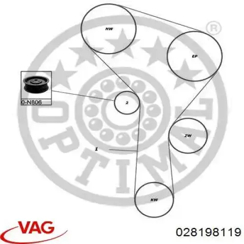 028198119 VAG Kit correa de distribución