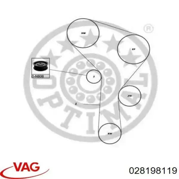 Juego de correas dentadas VAG 028198119 precio, desde 41,41 EUR