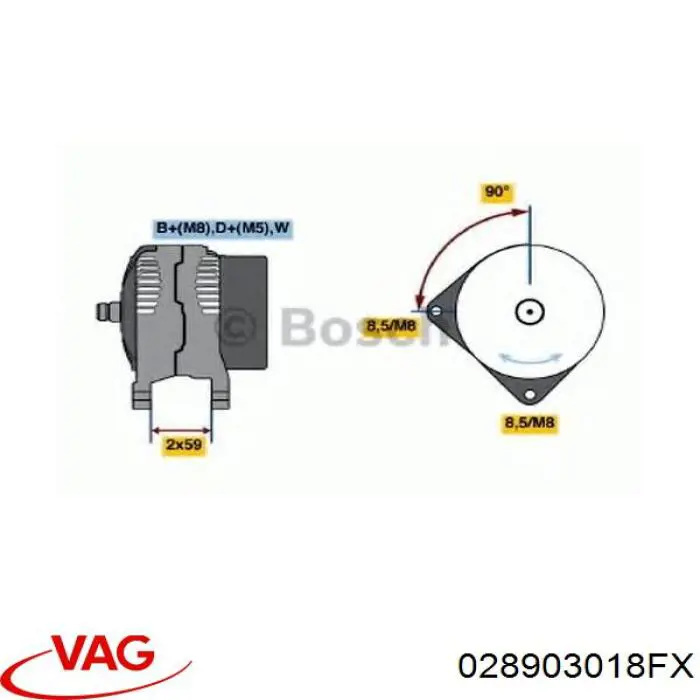 Alternador 028903018FX VAG