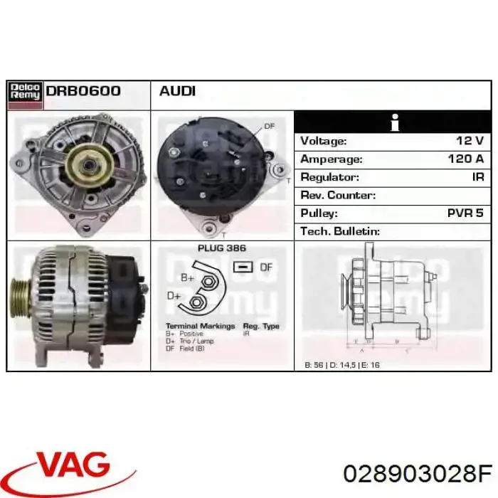 Comprar 028903028F VAG Dynamo