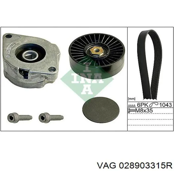 Tensor de correa poli V 028903315R VAG