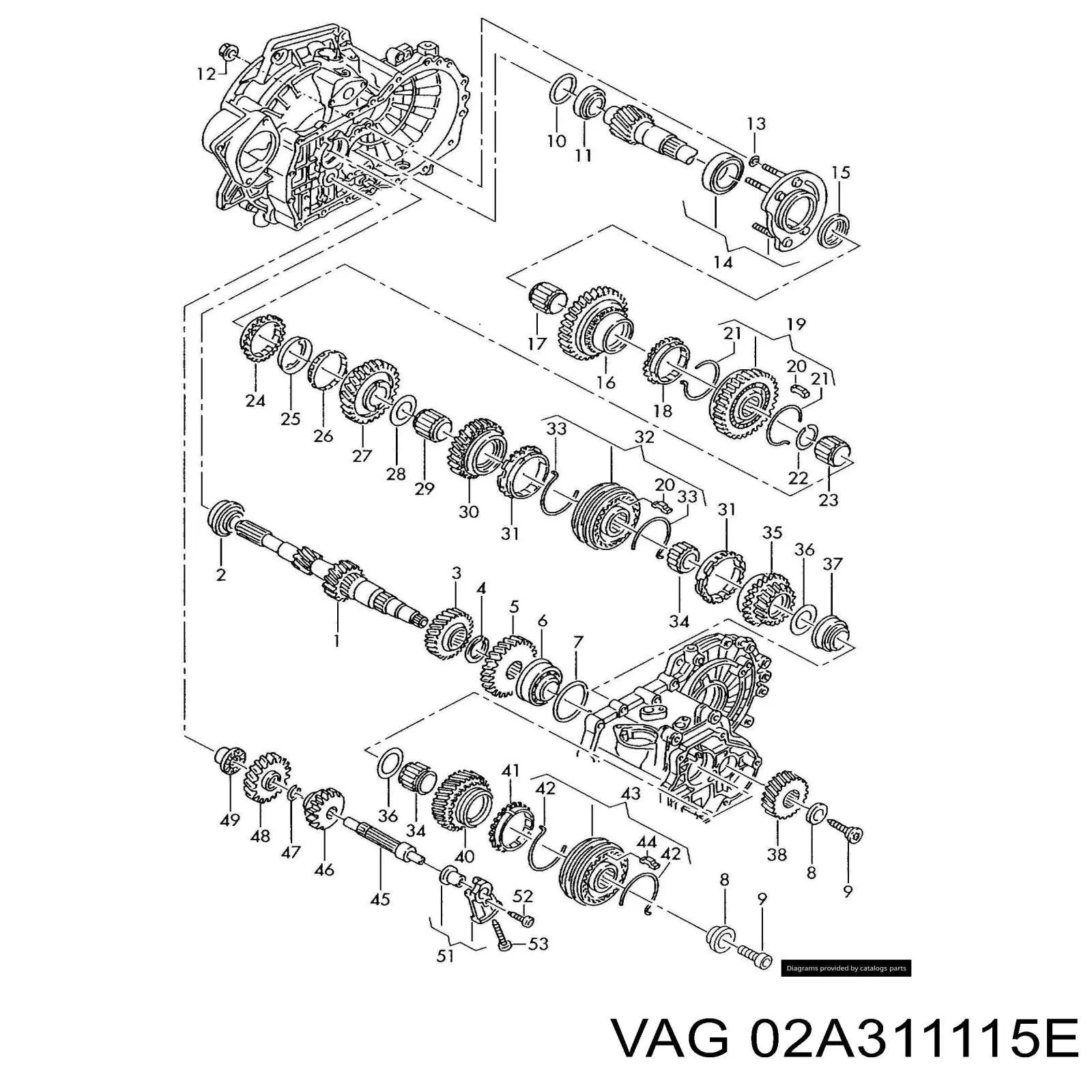 Comprar 02A311115E VAG Rodamiento caja de cambios