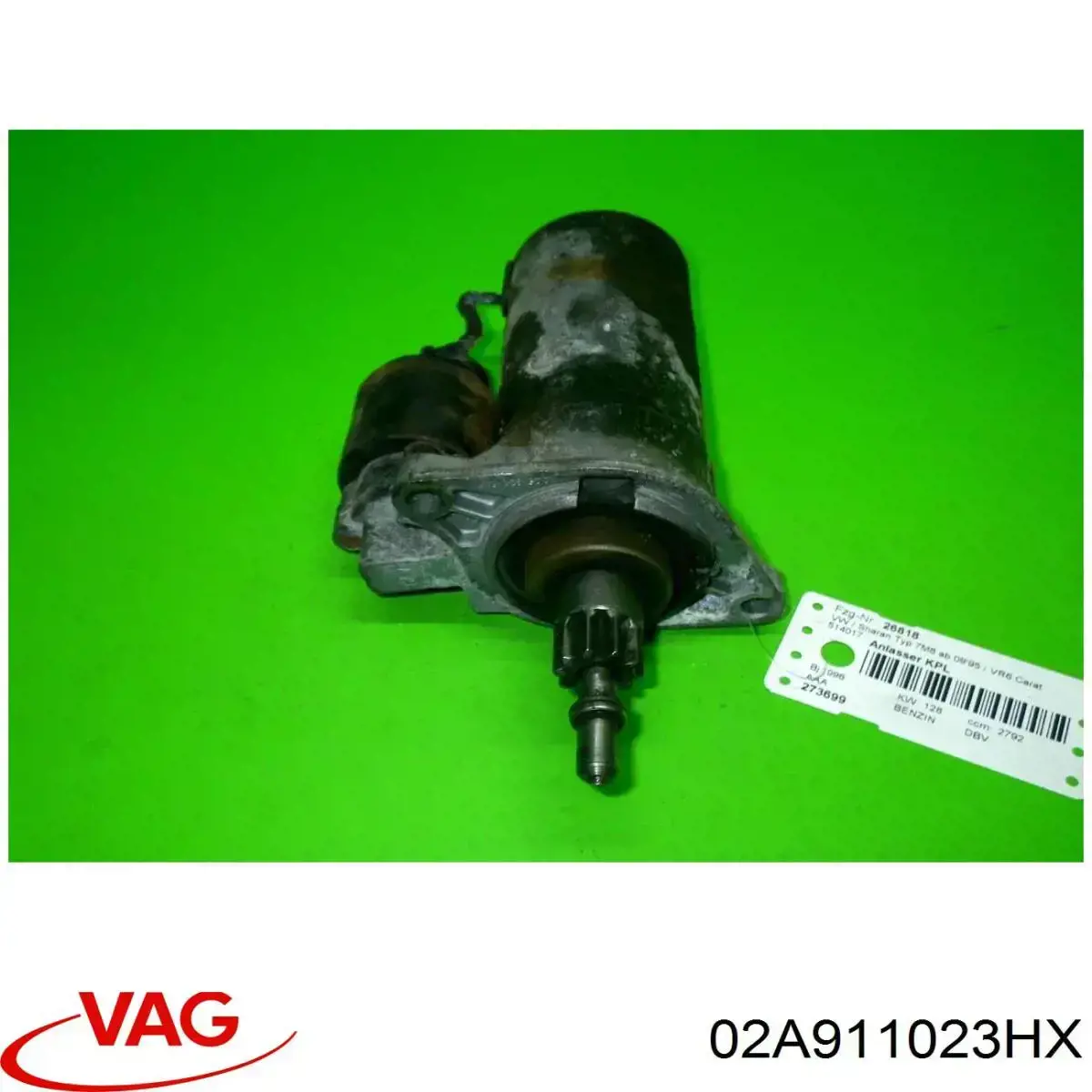 Comprar 02A911023HX VAG Motores de arranque