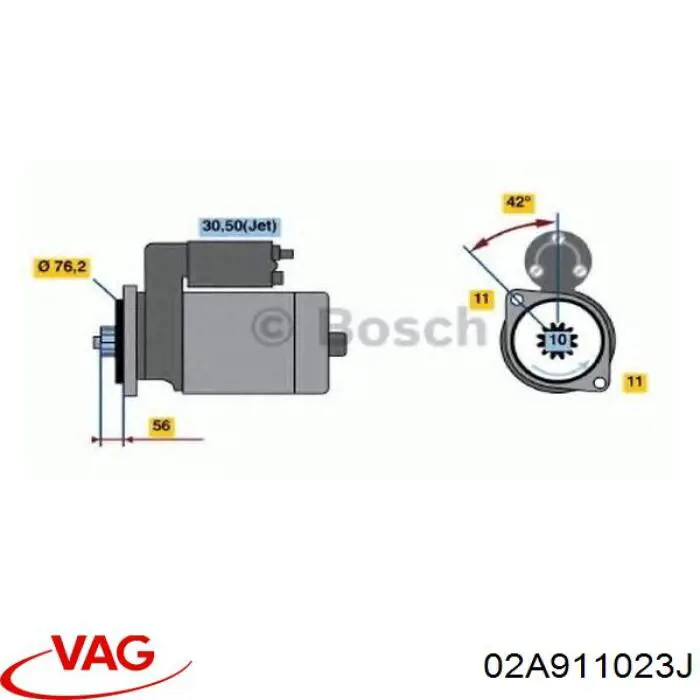 Motor de arranque Volkswagen Golf 4 1J1