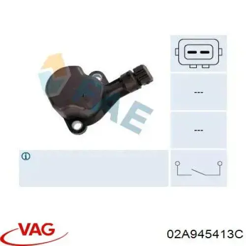 Comprar 02A945413C VAG Interruptor de luz de marcha atrás