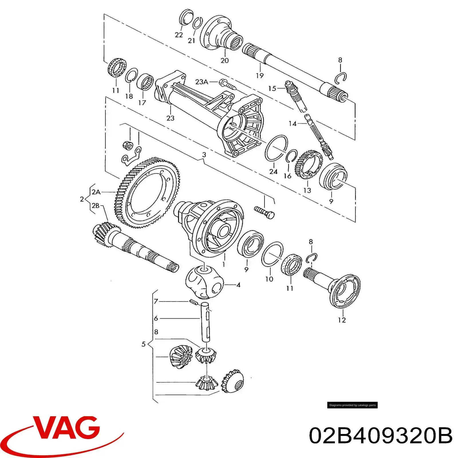 Soporte del rodamiento intermedio del semieje delantero VAG 02B409320B precio, desde 422,29 EUR