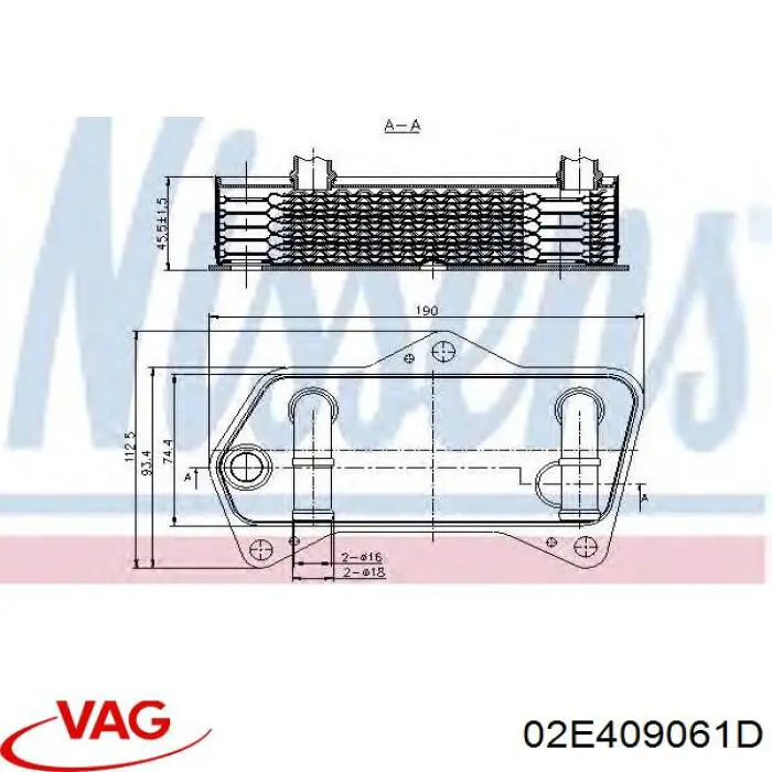 Radiador de refrigeración de la transmisión VAG 02E409061D precio, desde 36,19 EUR