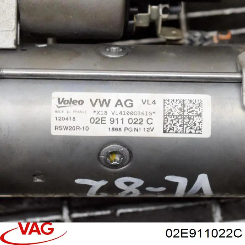Motor de arranque 02E911022C VAG
