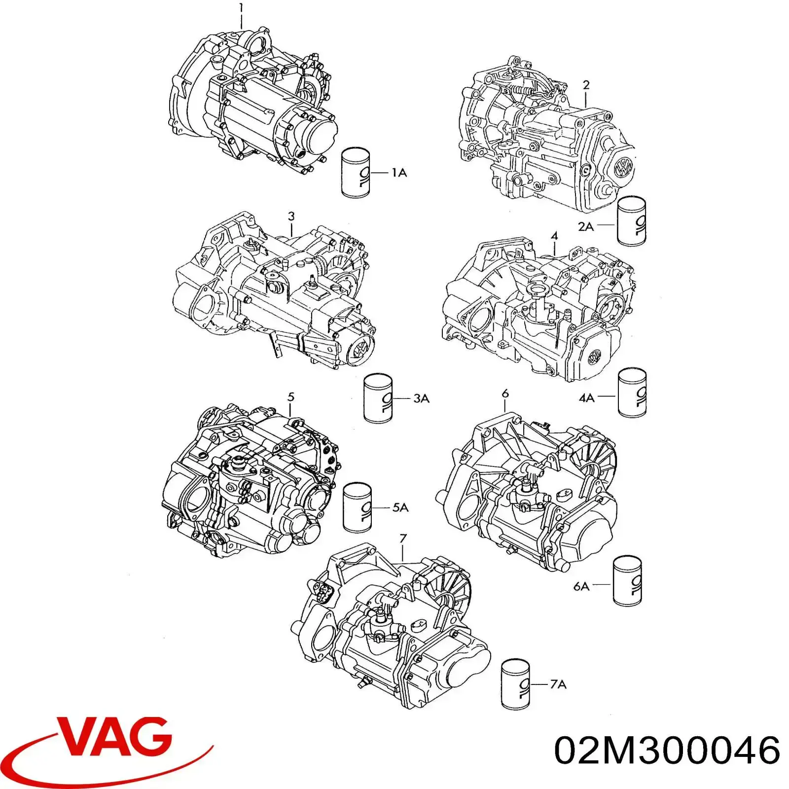 02M300046 VAG Transimisión manual