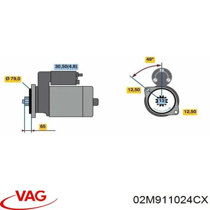 Comprar 02M911024CX VAG Motores de arranque