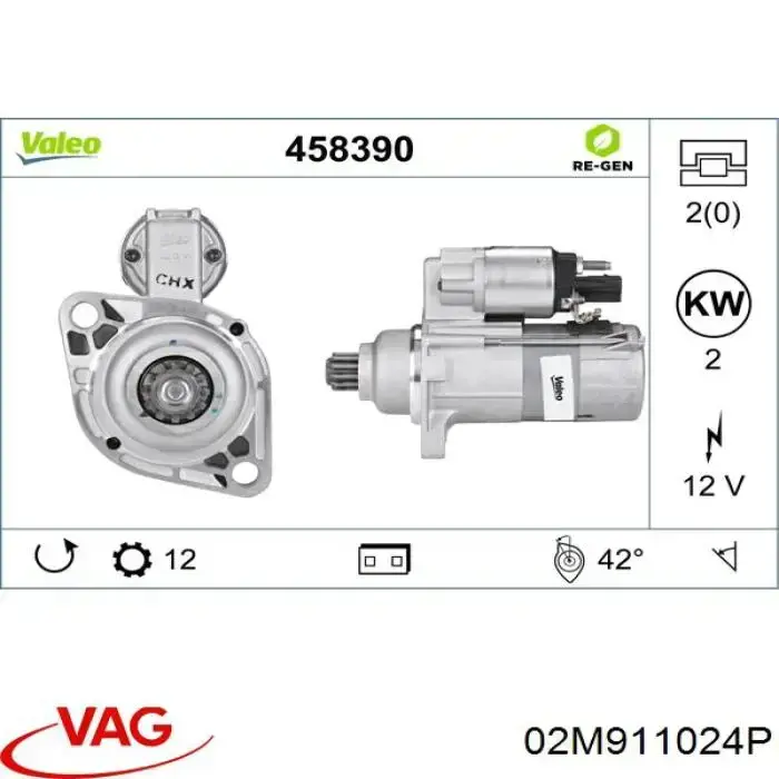 Burro de arranque  VAG 02M911024P precio, desde 69,21 EUR
