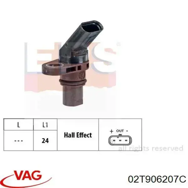 Comprar 02T906207C VAG Sensor de velocidad de rueda