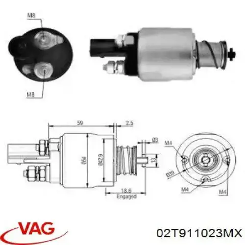 Arrancador VAG 02T911023MX