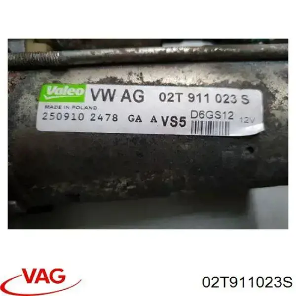 Arrancador VAG 02T911023S