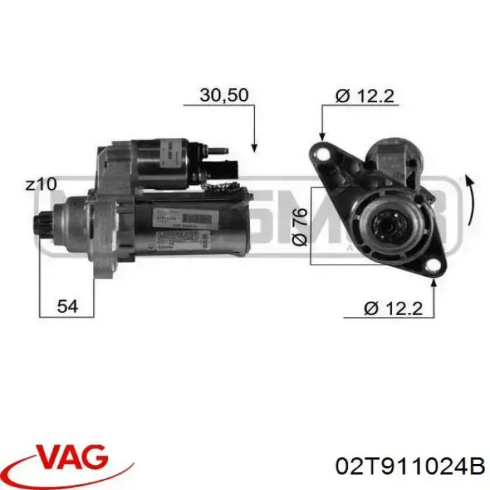 Burro de arranque  VAG 02T911024B precio, desde 47,92 EUR