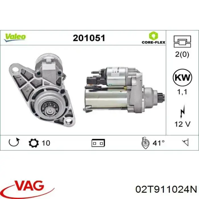 Comprar 02T911024N VAG Motores de arranque