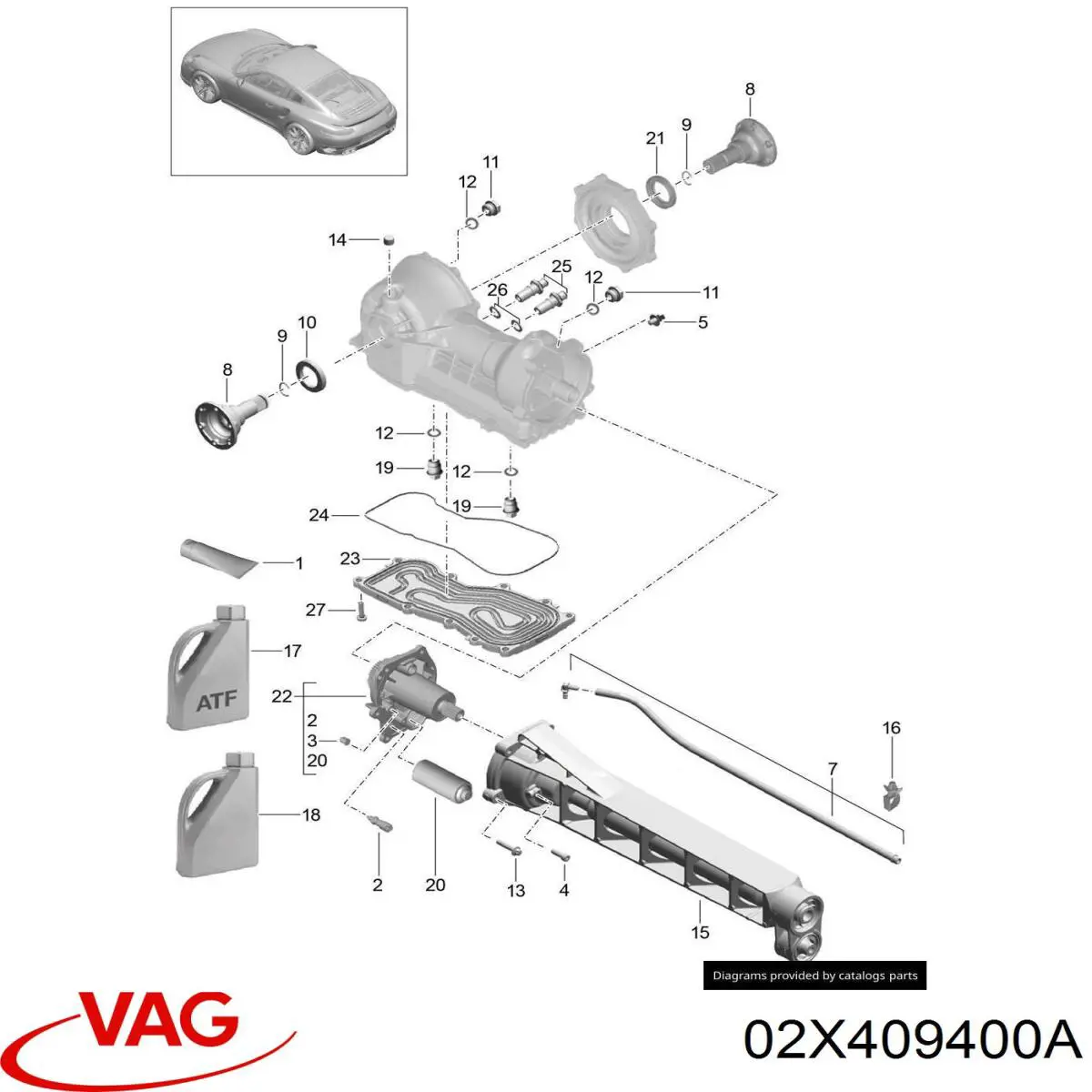 02X409400A VAG anillo reten caja de transmision (salida eje secundario)