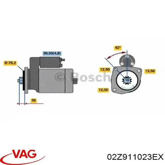 Comprar 02Z911023EX VAG Motores de arranque