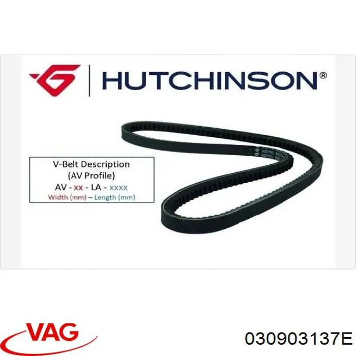 Correa de transmisión trapezoidal VAG 030903137E precio, desde 7,98 EUR