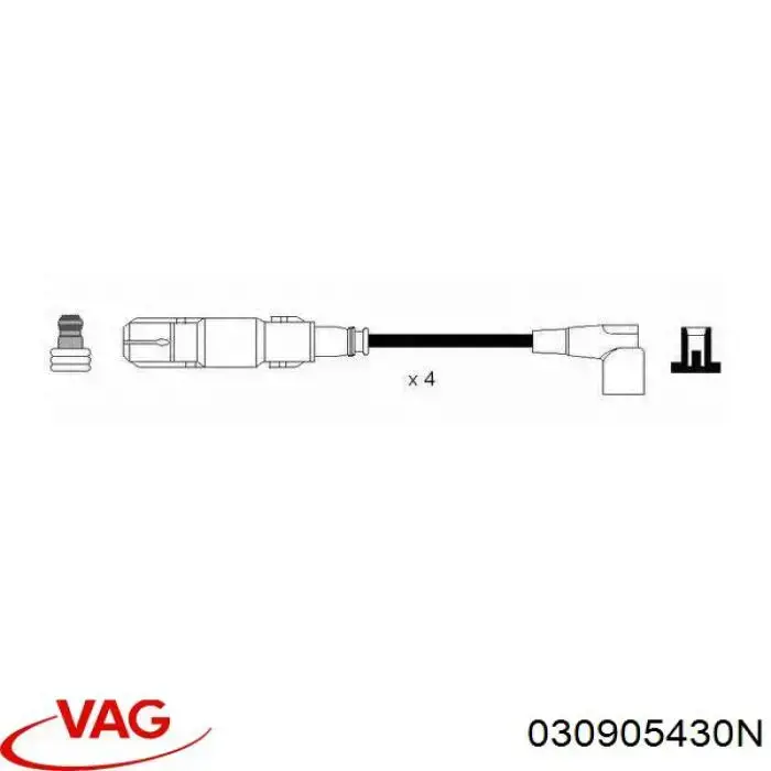 030905430N VAG cable de encendido, cilindro №1