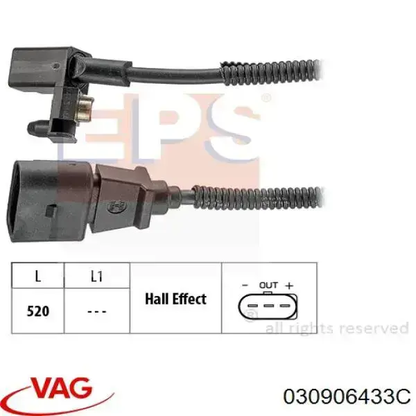 Comprar 030906433C VAG Sensor de cigüeñal