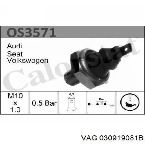 Sensor de aceite VAG 030919081B