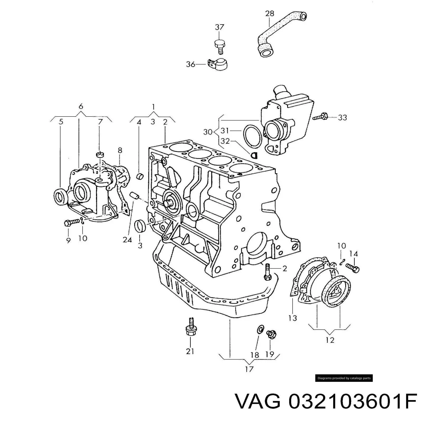 Comprar 032103601F VAG Cárter de aceite del motor