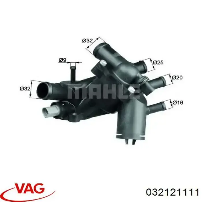 032121111 VAG Caja del termostato