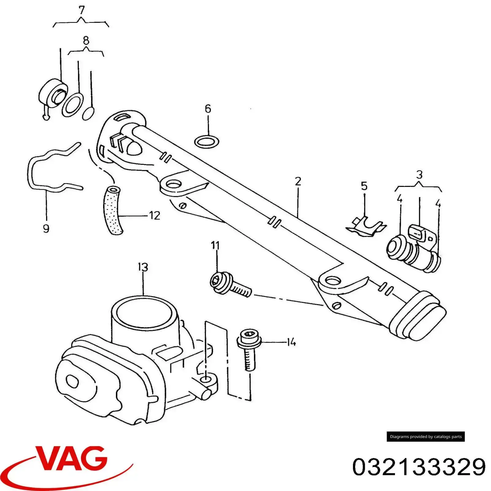 Rampa de combustible VAG 032133329 precio, desde 199,72 EUR