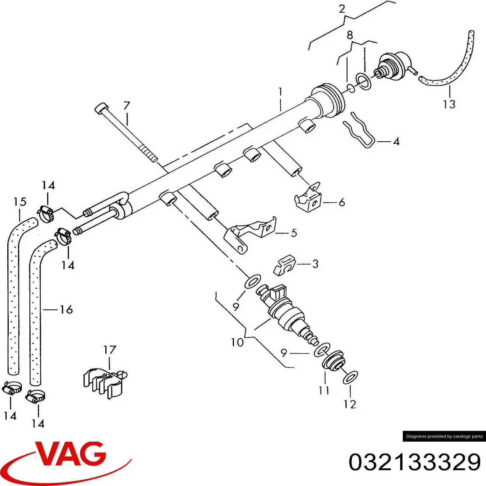032133329 VAG Rampa de combustible