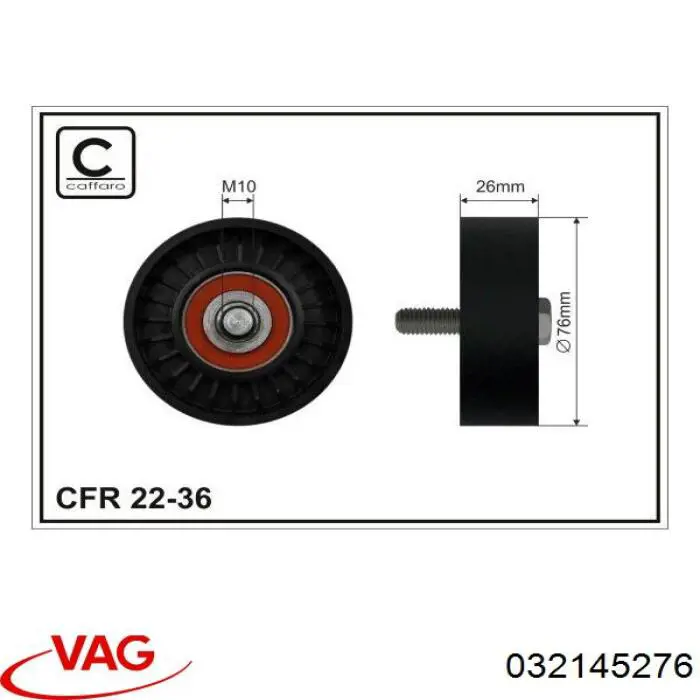 Rodillo guia VAG 032145276