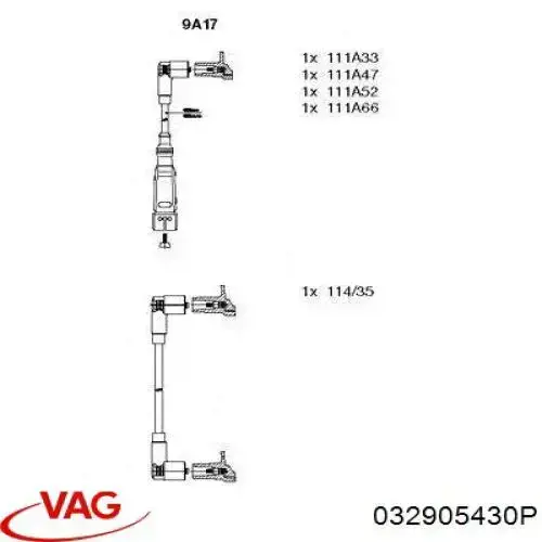 032905430P VAG cable de encendido, cilindro №1