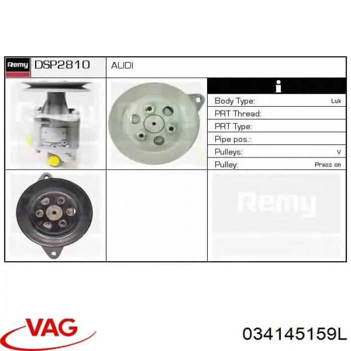 Comprar 034145159L VAG Bomba servodireccion