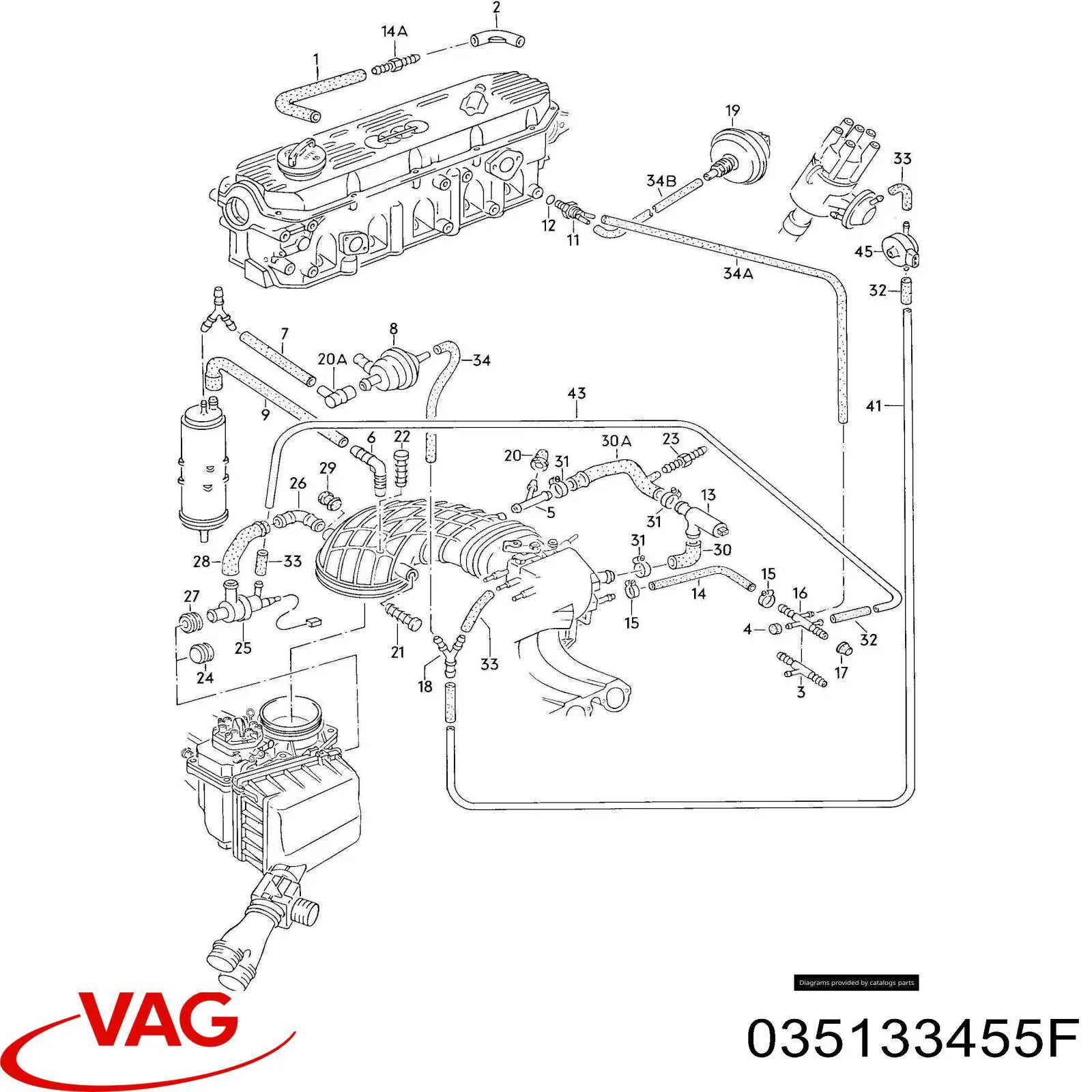 Comprar 035133455F VAG Válvula de ralentí (IAC)