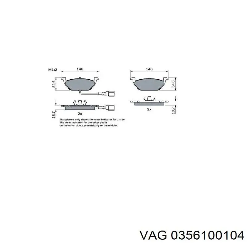 0356100104 VAG terminal de la bujía de encendido