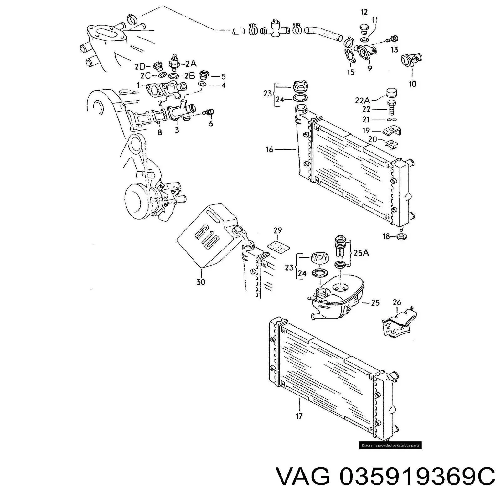 Sensor de temperatura 035919369C VAG