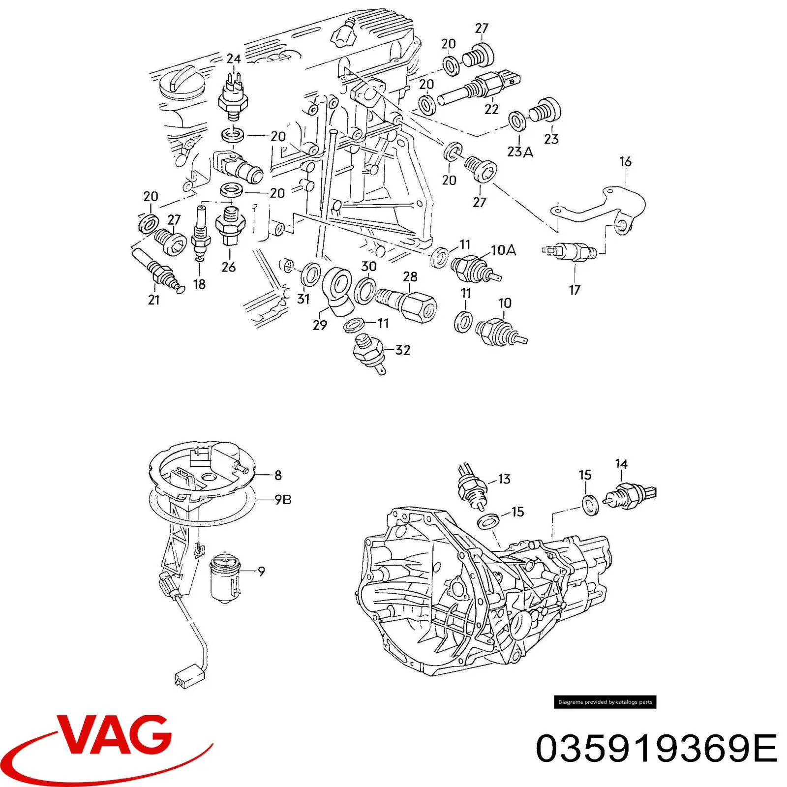 Sensor de temperatura del refrigerante VAG 035919369E precio, desde  