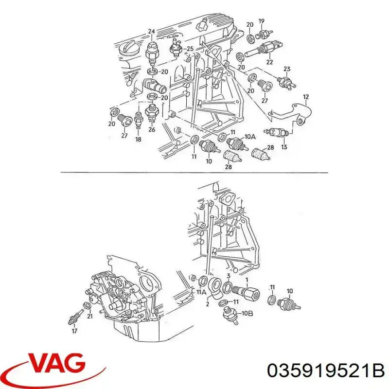 Comprar 035919521B VAG Sensor de temperatura de aceite del motor