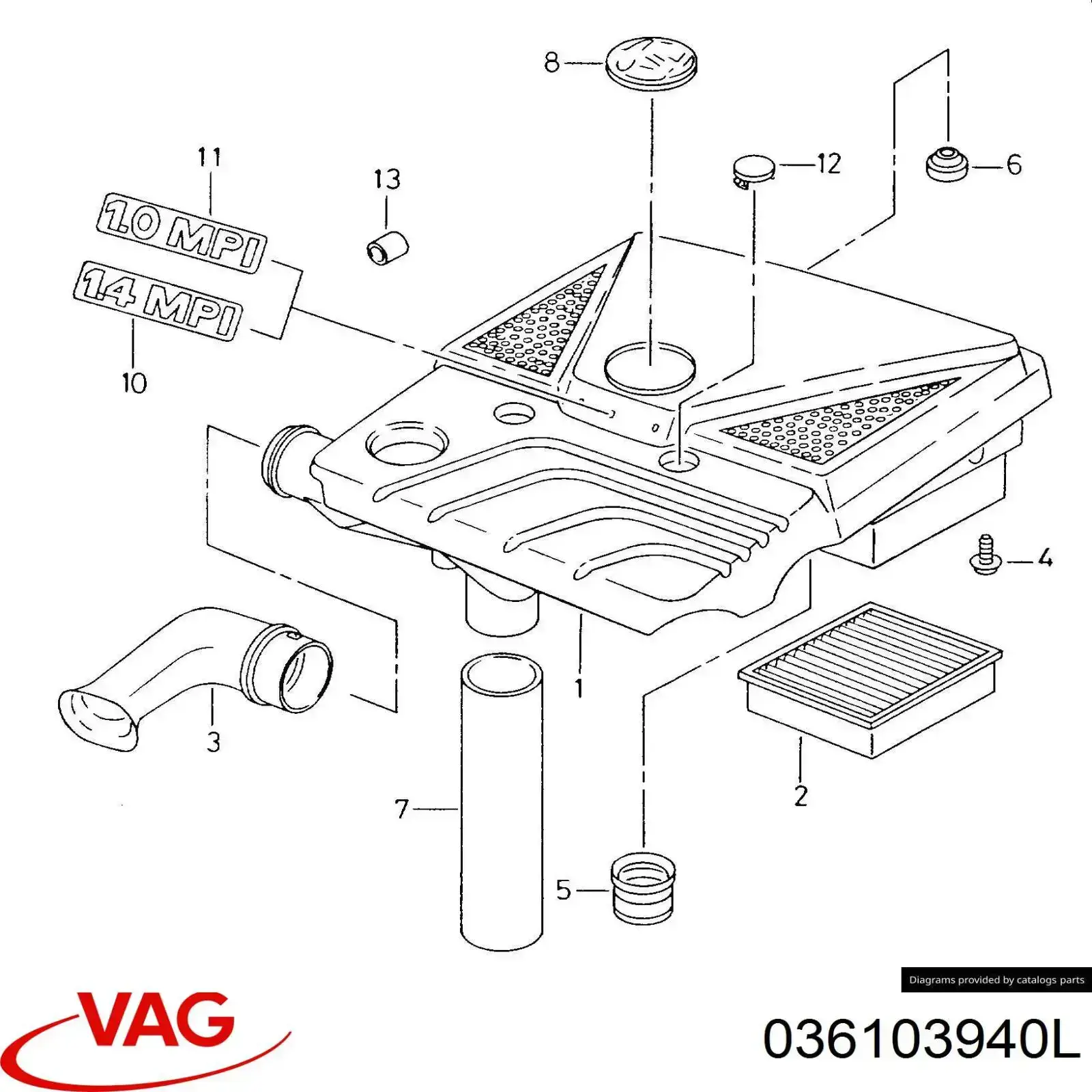  VAG 036103940L precio, desde  EUR