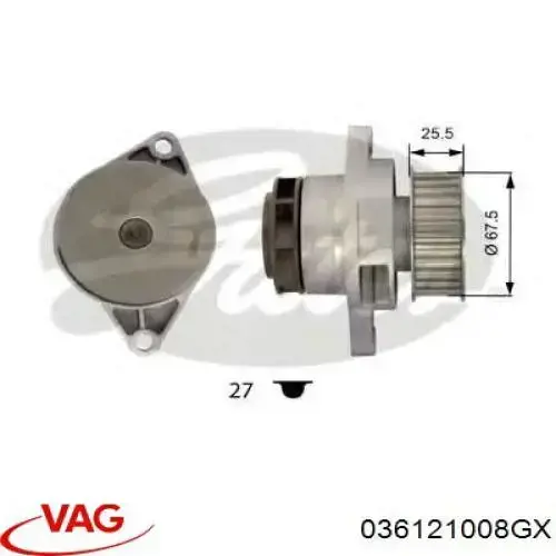 Motor de agua VAG 036121008GX