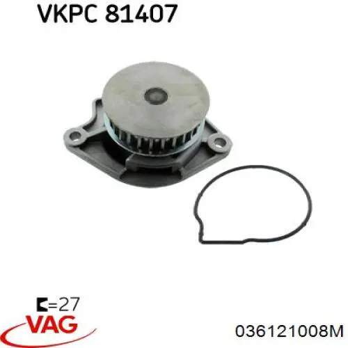 036121008M VAG Bomba refrigerante coche