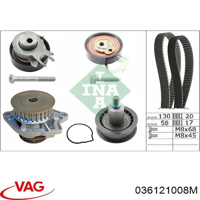 Comprar 036121008M VAG Bomba de agua para motor