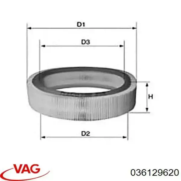 El filtro de aire VAG 036129620 precio, desde 5,91 EUR