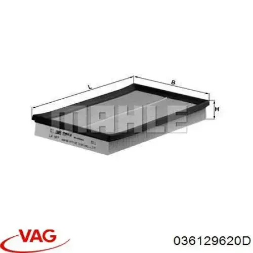 Filtro de aire 036129620D VAG