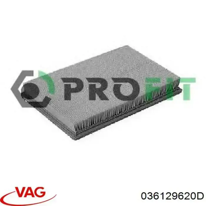 El filtro de aire VAG 036129620D precio, desde 7,55 EUR