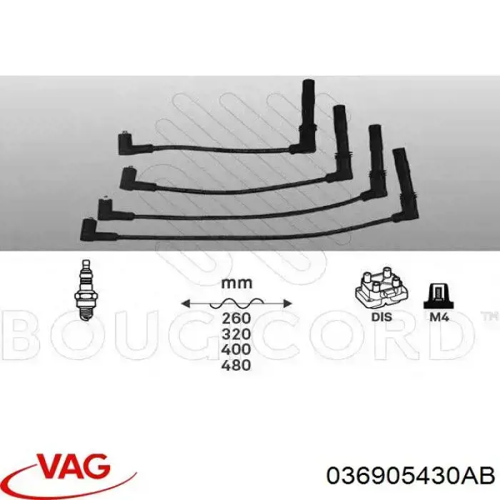Comprar 036905430AB VAG Cable de bujía