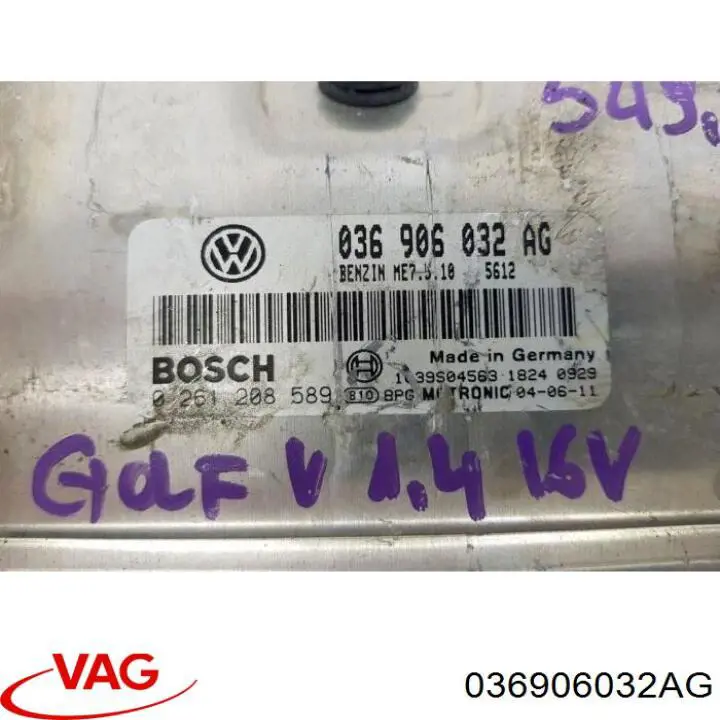 Unidad de control del motor  VAG 036906032AG precio, desde 117,61 EUR