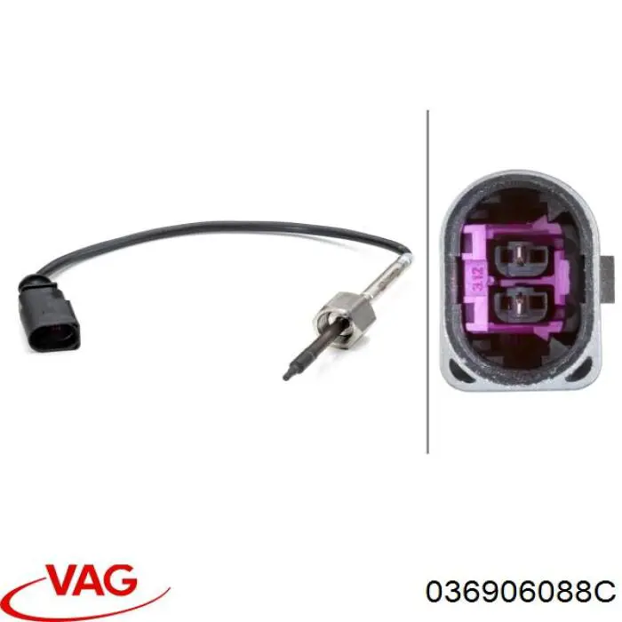 Comprar 036906088C VAG Sensor de temperatura de gases de escape después del catalizador