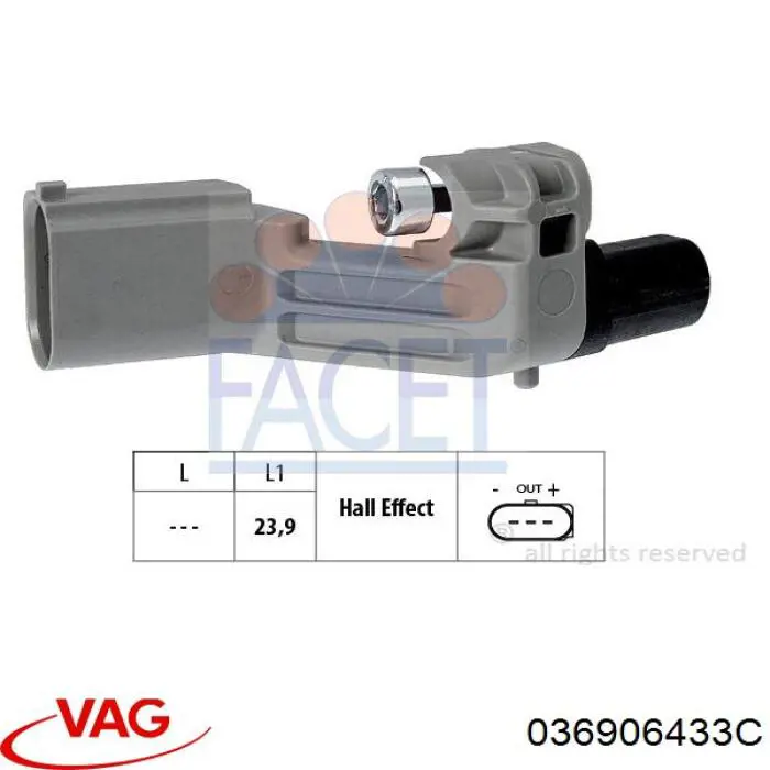 036906433C VAG sensor de posición del cigüeñal