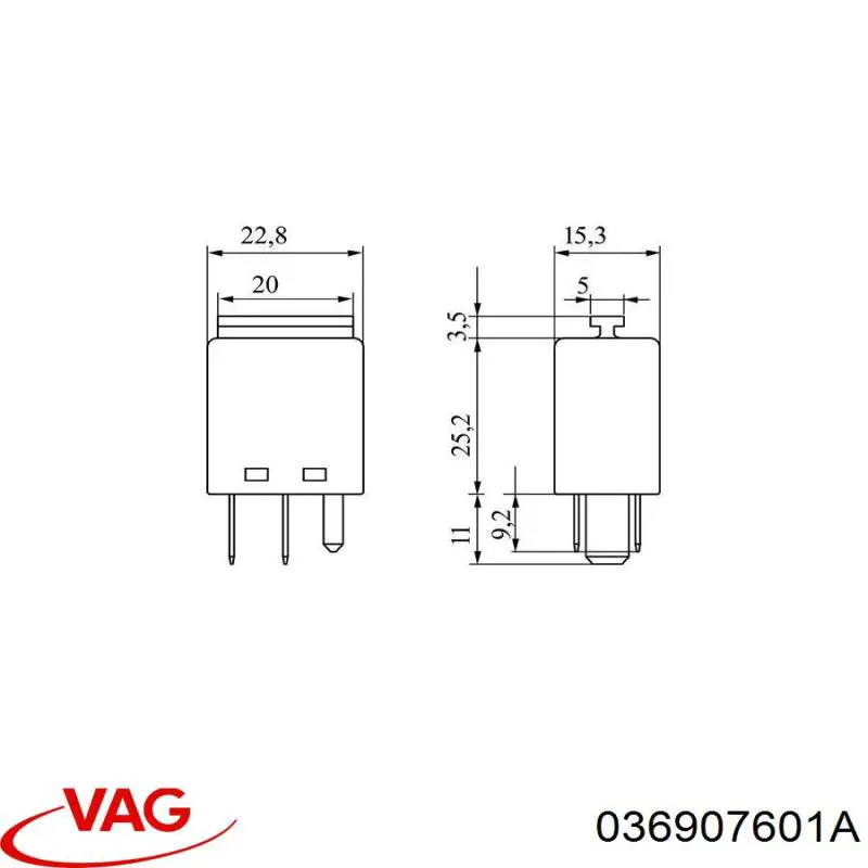 036907601A VAG Sensor posición arbol de levas